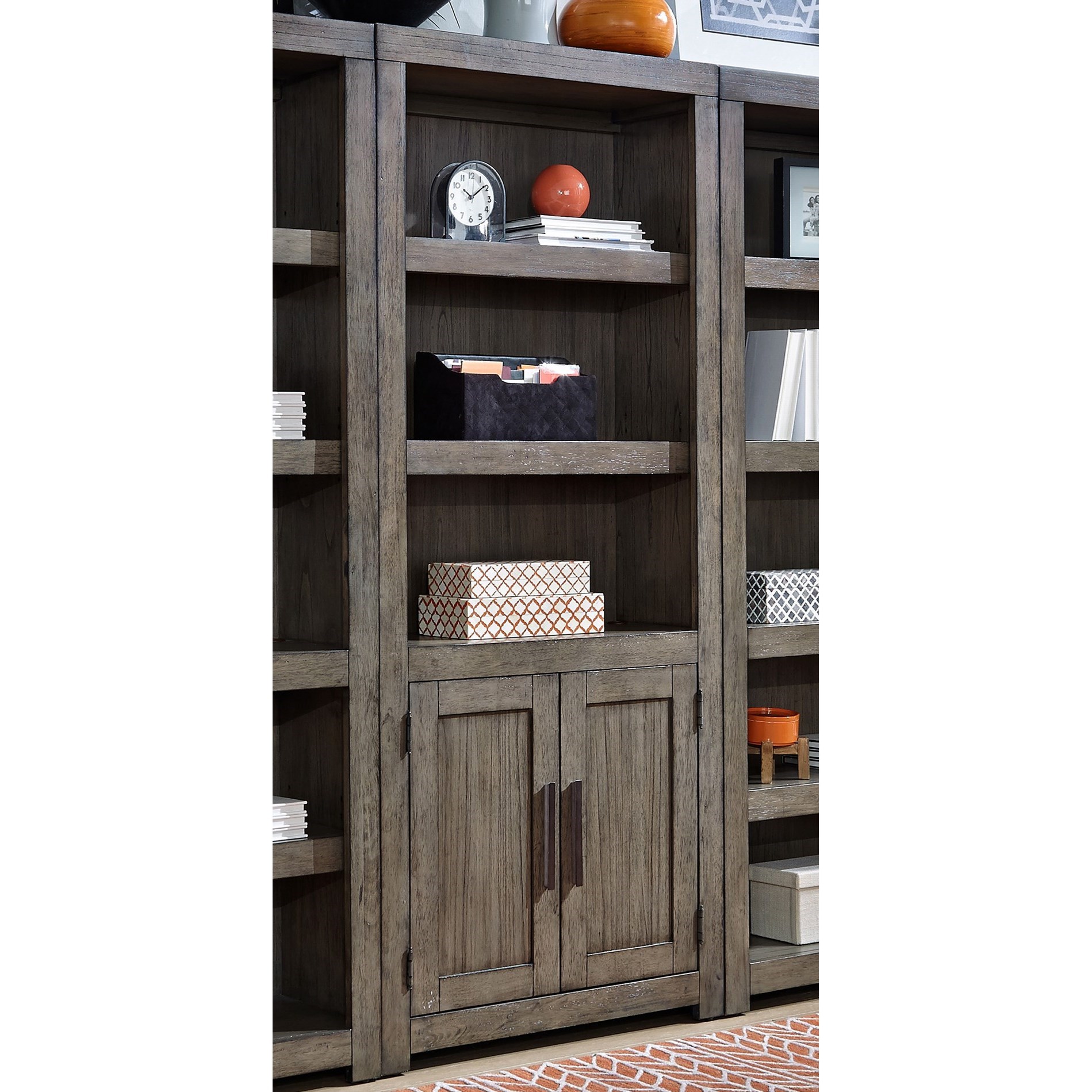 Aspenhome Modern Loft IML332GRY Contemporary Door Bookcase with 3